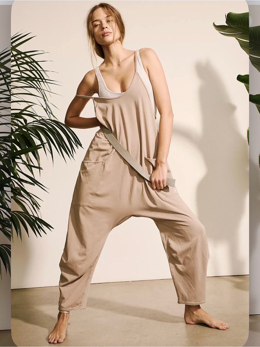 FP Movement Hot Shot onesie in Mocha Latte.  Size XS